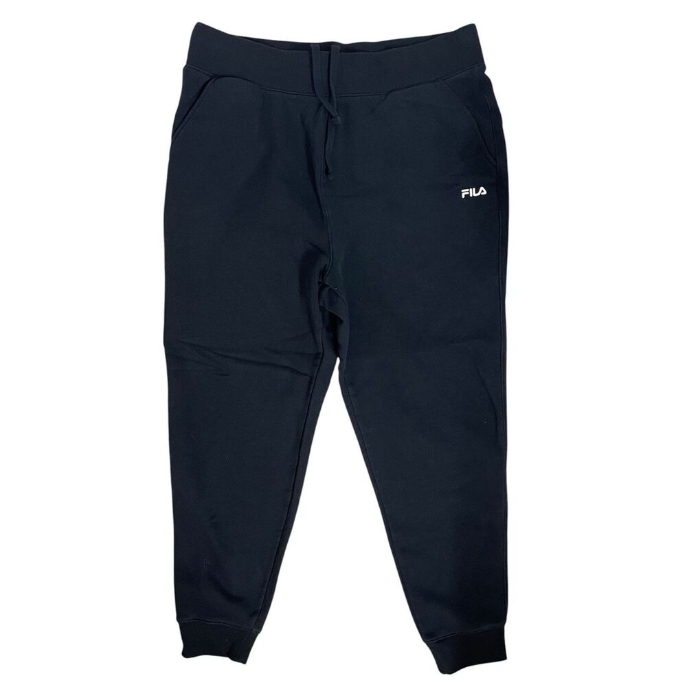 FILA Black Jogger Sweatpants Men’s XXL Drawstring Athletic Pants